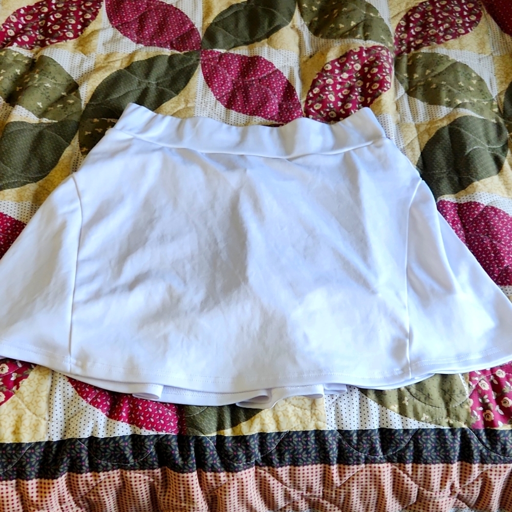 Women's white tennis skirt